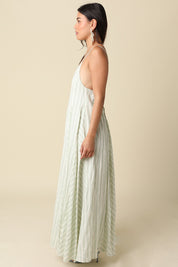 Lenna Stripe Open-back Maxi Dress