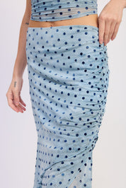 Asymmetrical Merrow Hem Midi Skirt