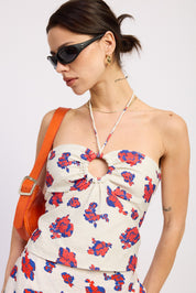 Halter Neck Bustier Top