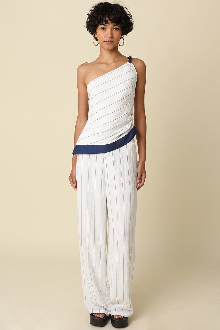 Deanna One-shoulder Stripe Top