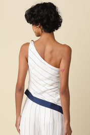 Deanna One-shoulder Stripe Top