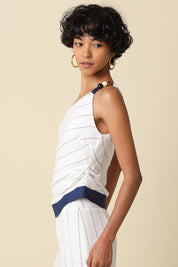 Deanna One-shoulder Stripe Top