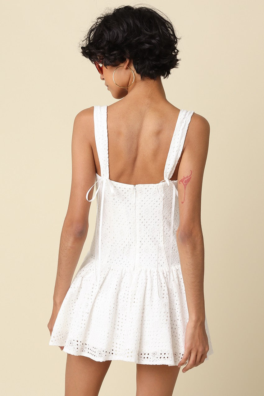 Lena Eyelet Corset Mini Dress