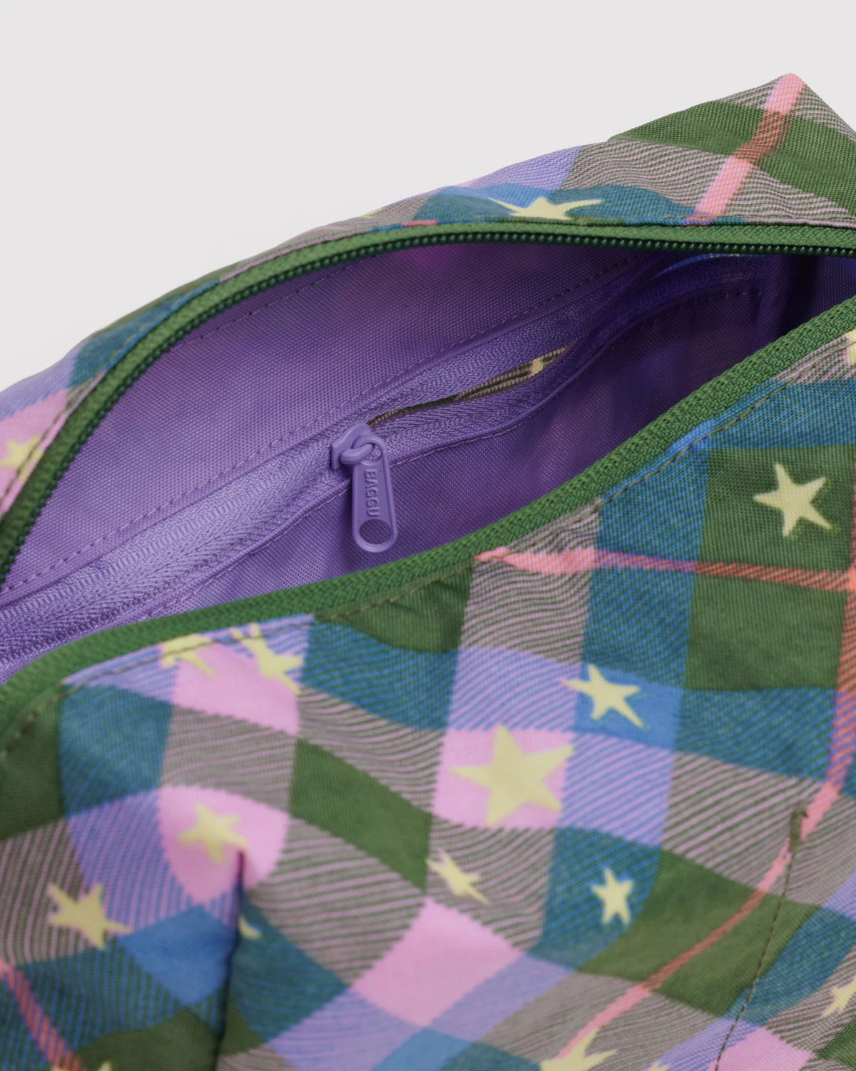 Baggu Dopp Kit - Green Star Plaid