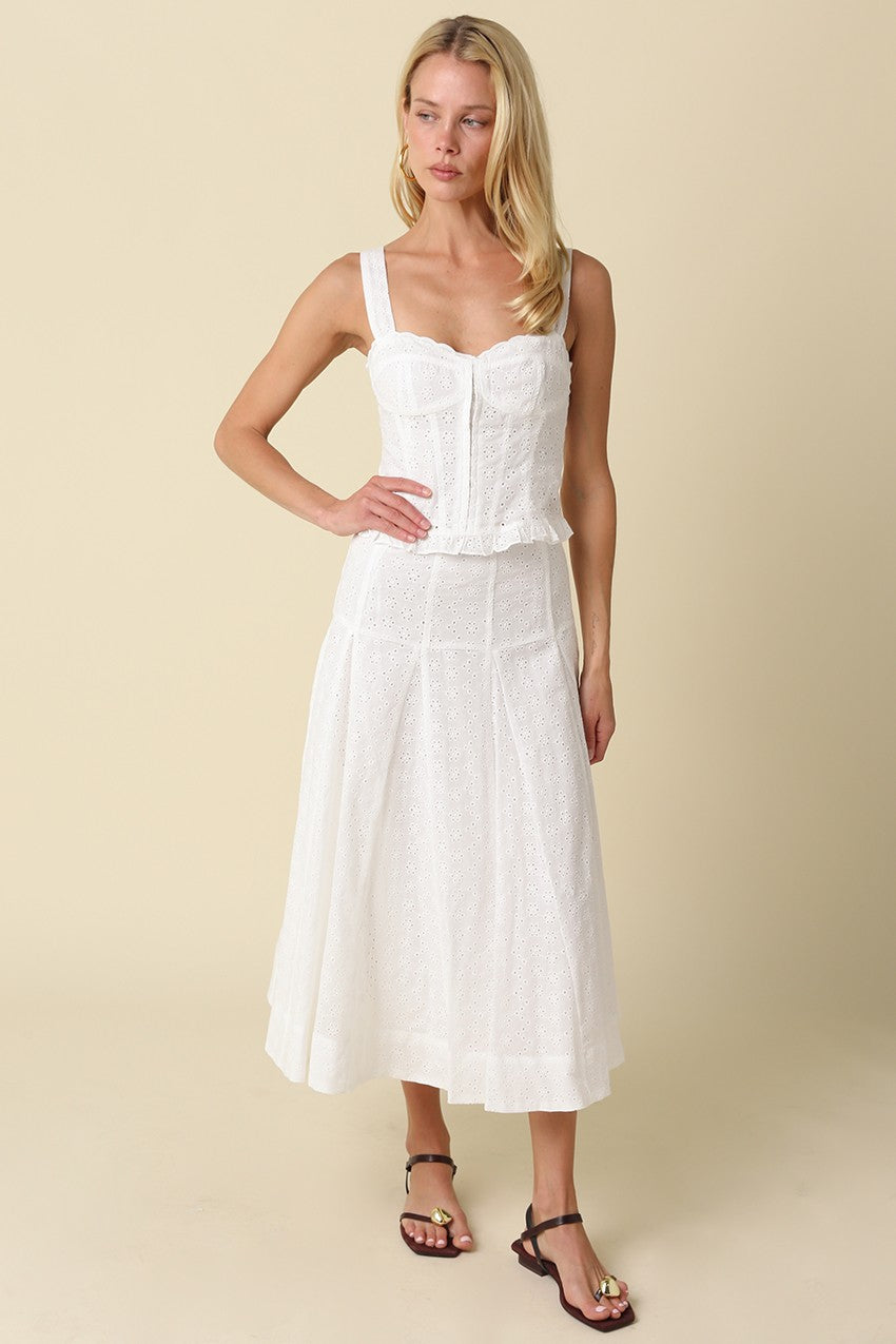 Mara Textured Laced Tank Top