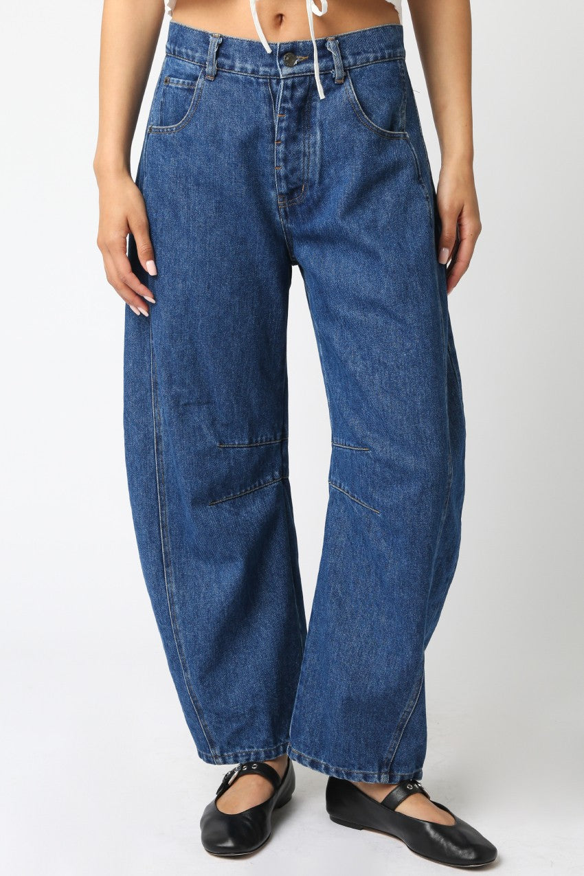 Selina Barrel Leg Denim Pants