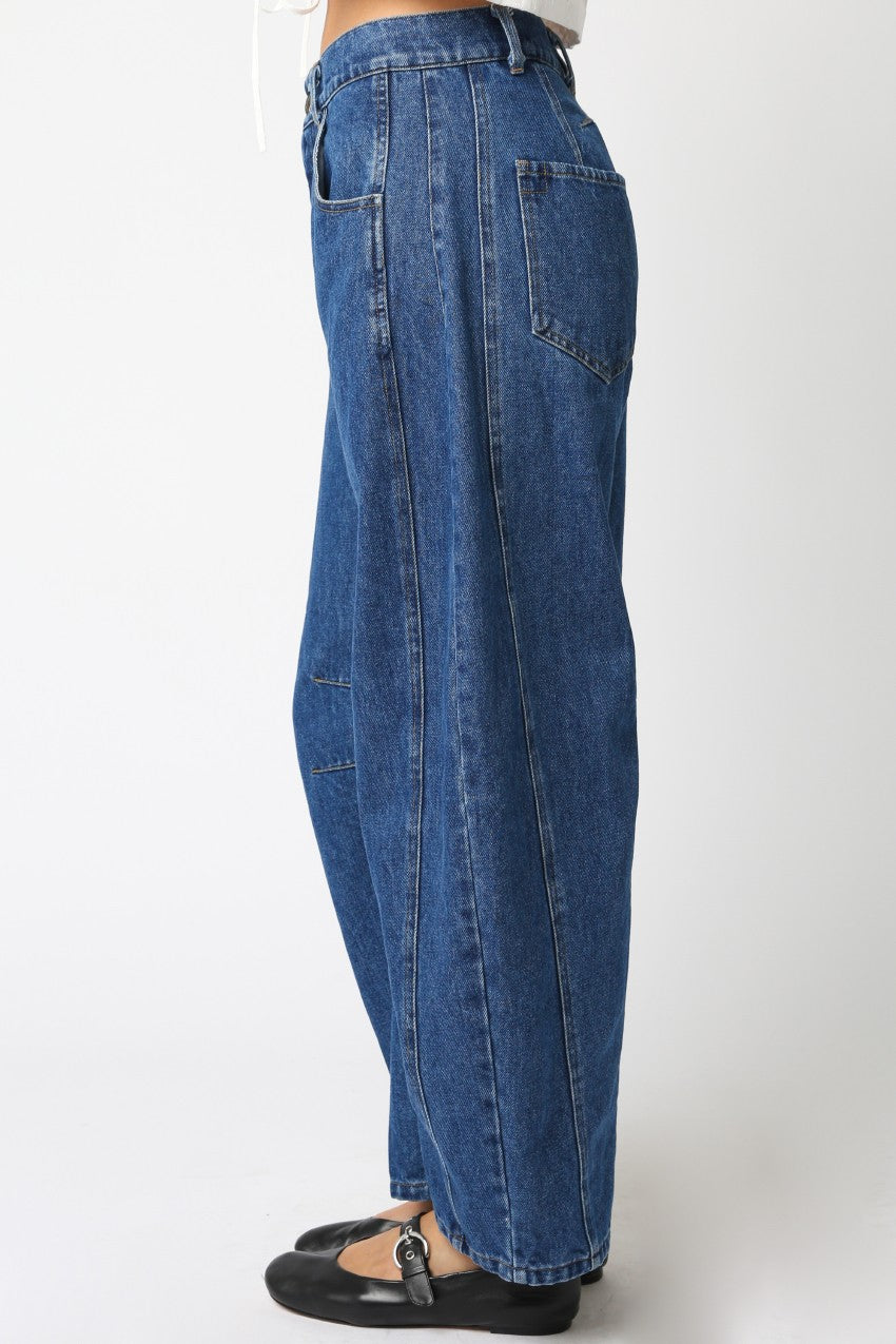 Selina Barrel Leg Denim Pants