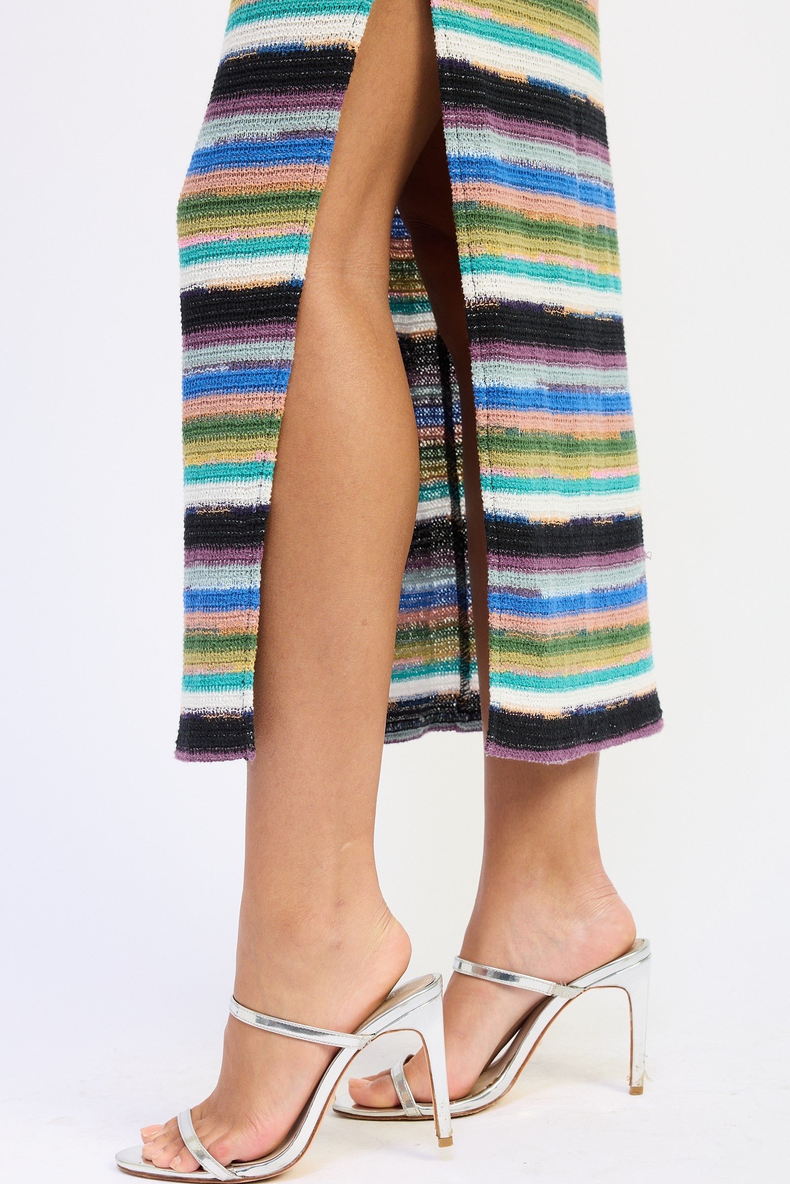 Multi Stripe Midi Dress