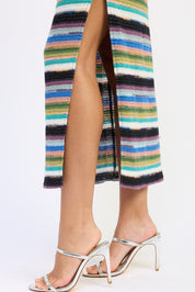 Multi Stripe Midi Dress