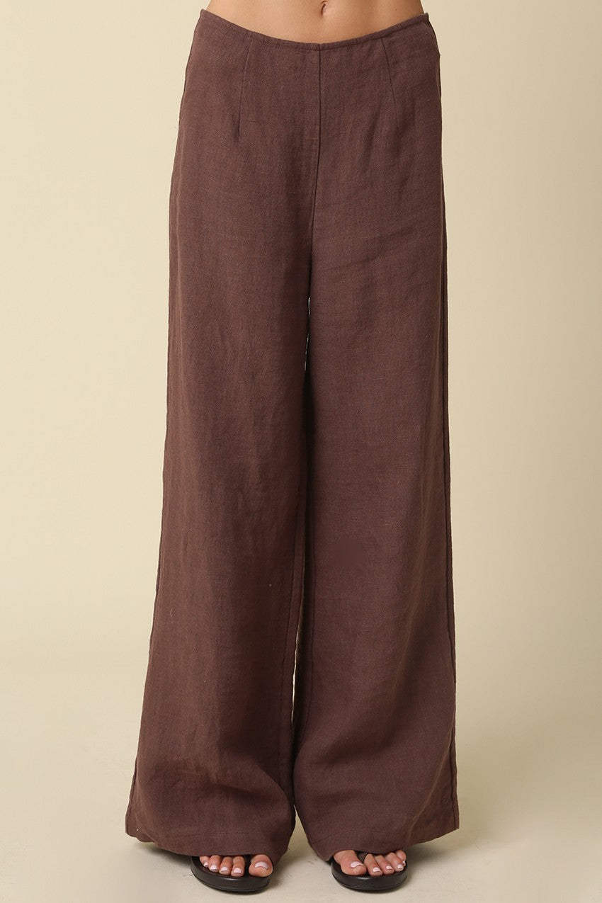 Rita Wide-leg Linen Pants