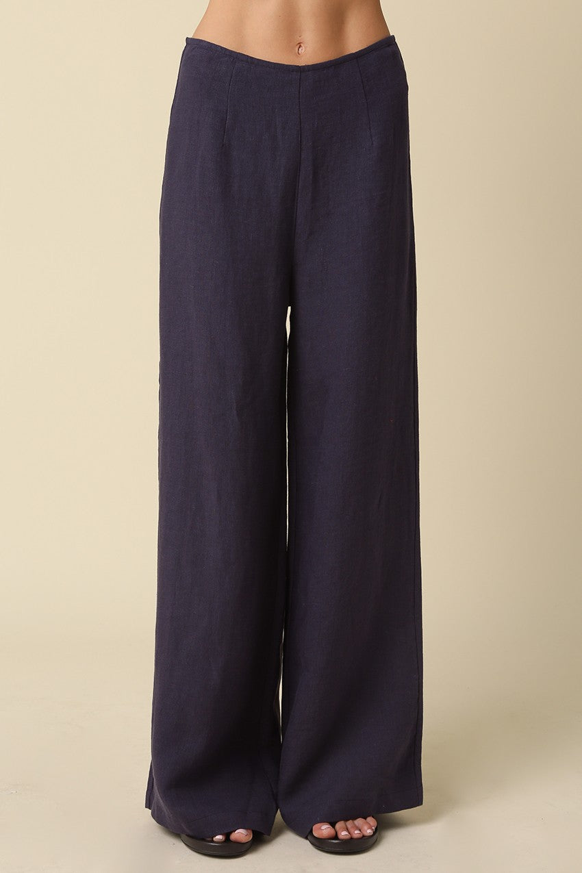 Rita Draped Strapless Linen Top
