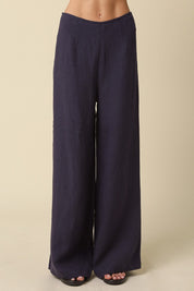 Rita Draped Strapless Linen Top
