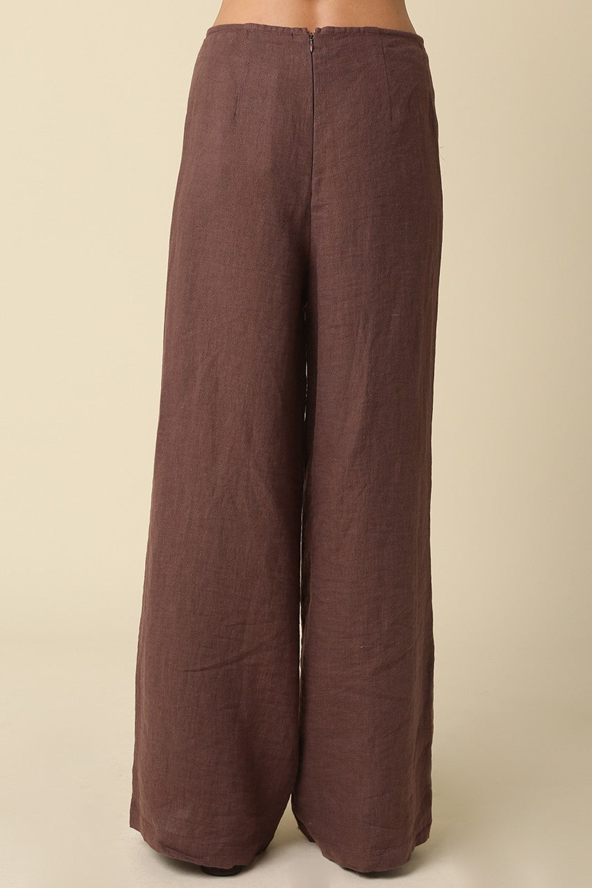 Rita Wide-leg Linen Pants