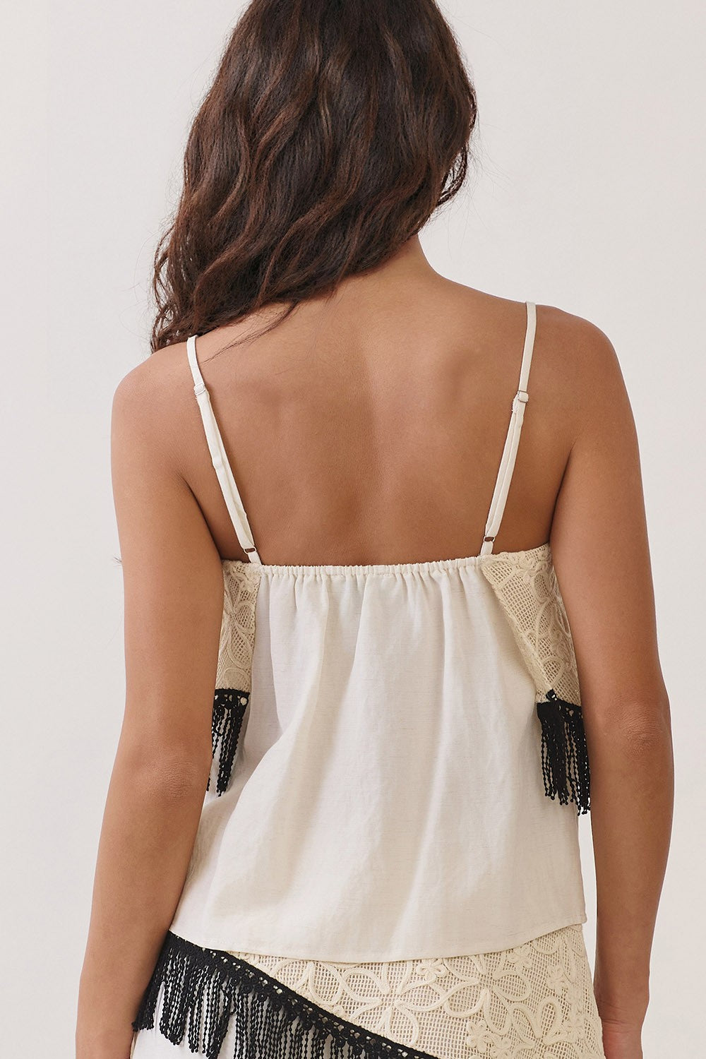 Lace Fringe Detail Top