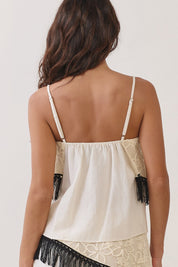 Lace Fringe Detail Top