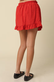 May Ruffle Trim Tie Back Top