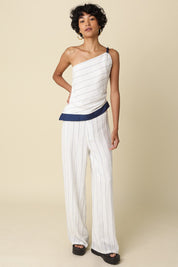 Deanna Stripe Wide-leg Pants