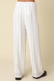 Deanna Stripe Wide-leg Pants