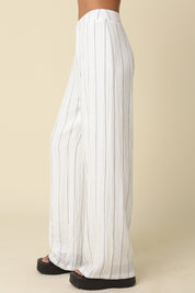 Deanna Stripe Wide-leg Pants