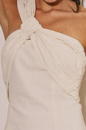Ladies Woven Linen Mini Dress