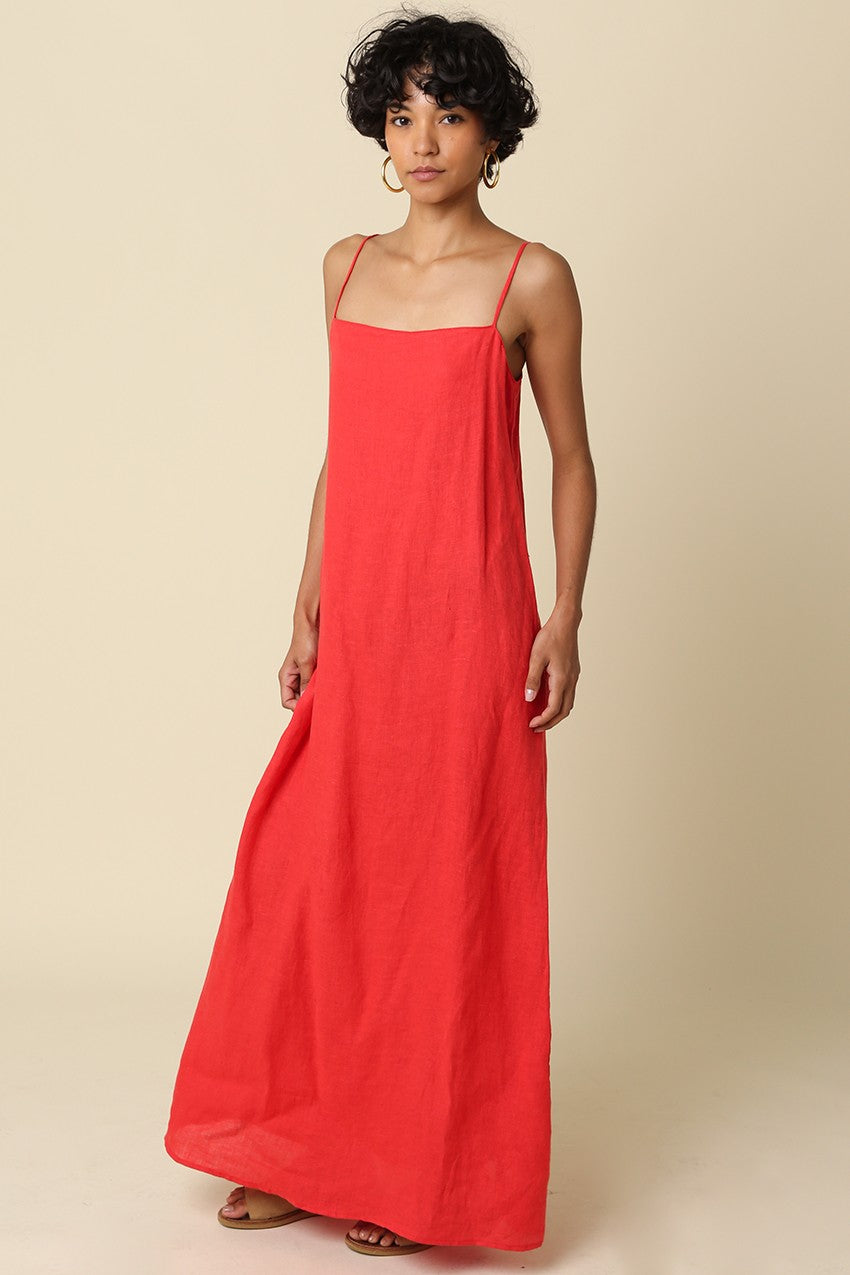 Anna Cami Maxi Linen Dress