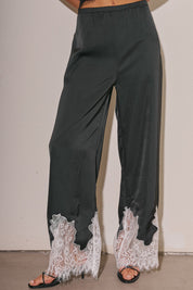 Woven Pants W/ Lace Details