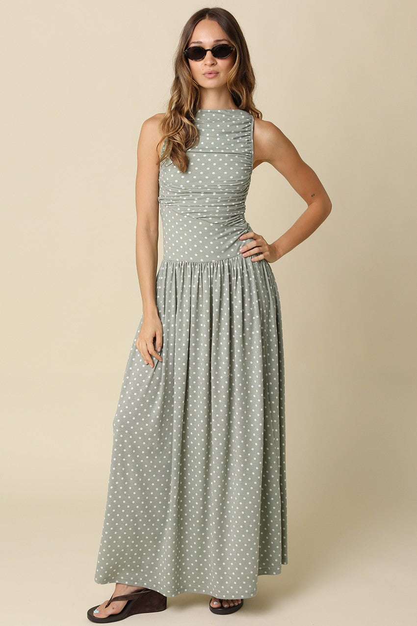 Sienna Polka Dot Maxi Dress