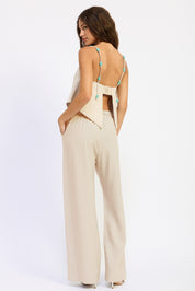 Beaded Wide Leg Pants