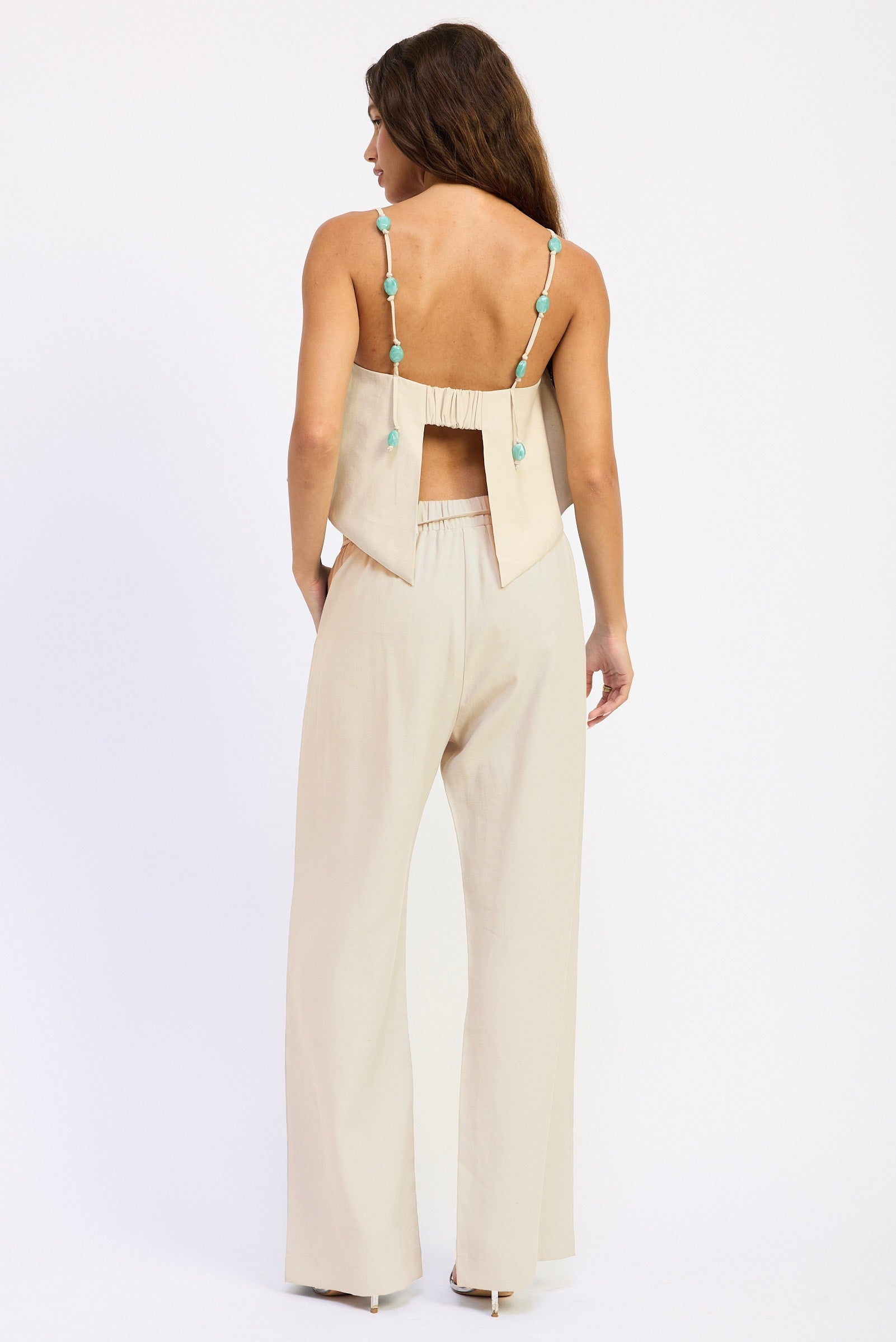 Beaded Wide Leg Pants