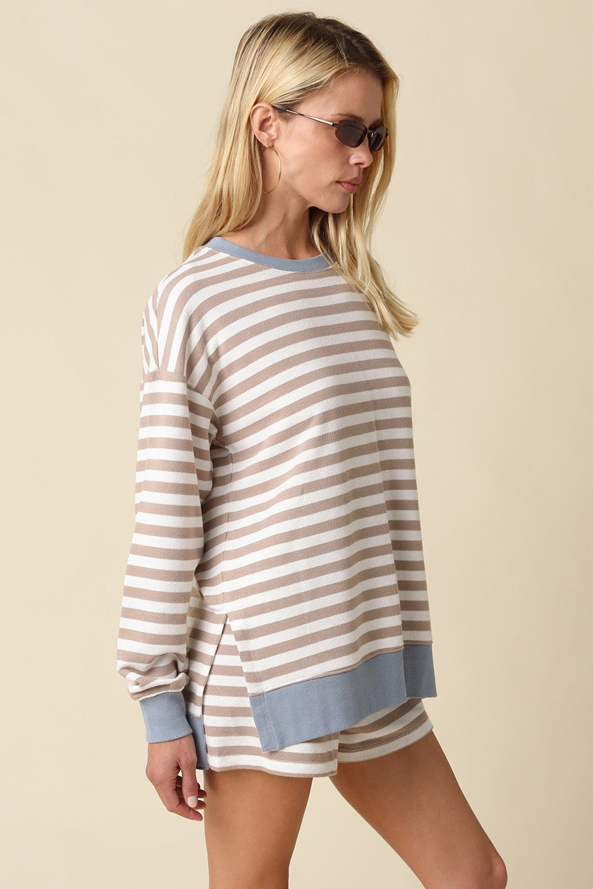 Averil Striped Lounge Top