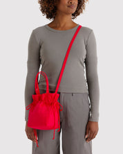 BAGGU Nylon Drawstring Bag- Candy Apple
