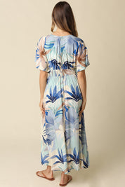 Skye Tropical Print Midi Dress