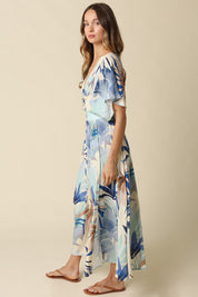 Skye Tropical Print Midi Dress