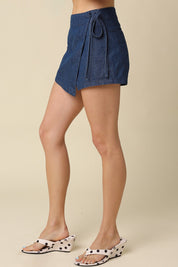 Sally Indigo Wrap Skort