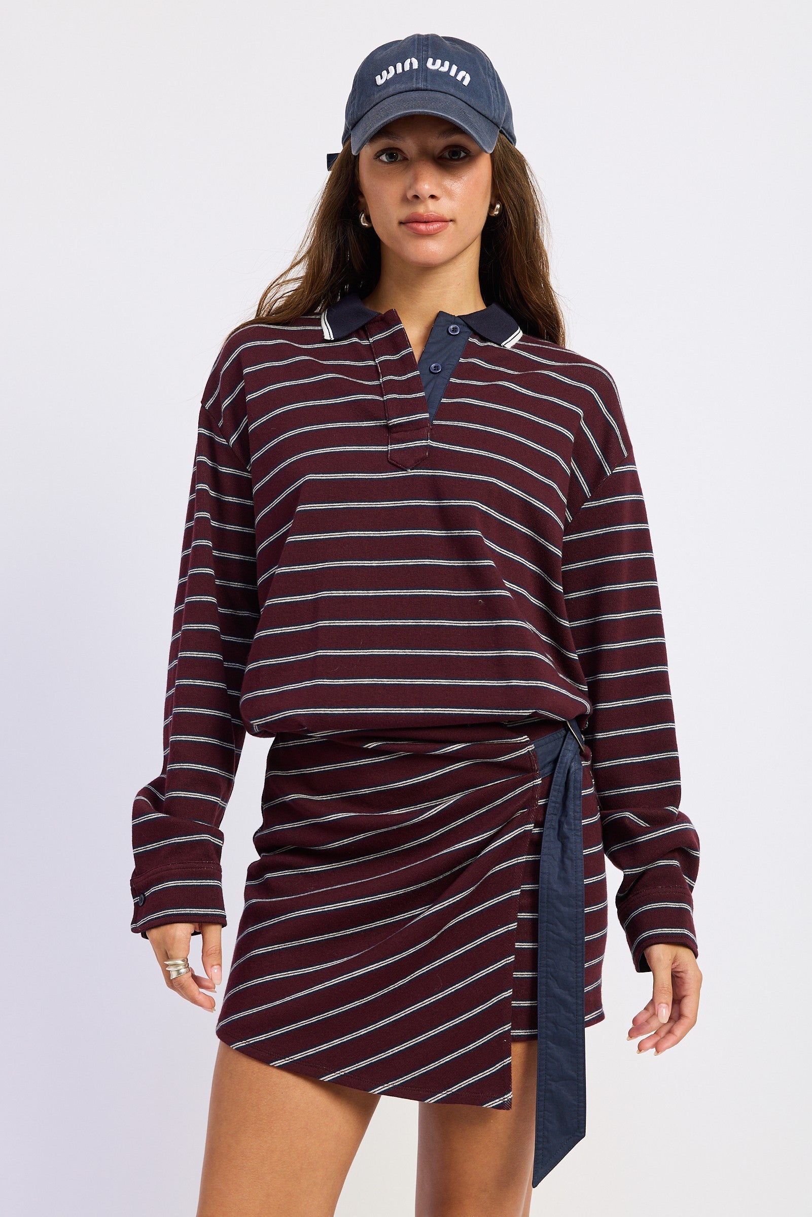 Striped Casual Long Sleeve Dress