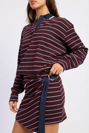 Striped Casual Long Sleeve Dress