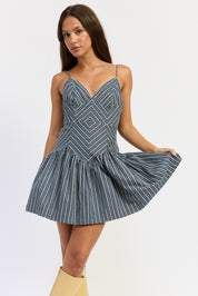 Stripe Variation Mini Dress