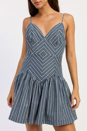Stripe Variation Mini Dress