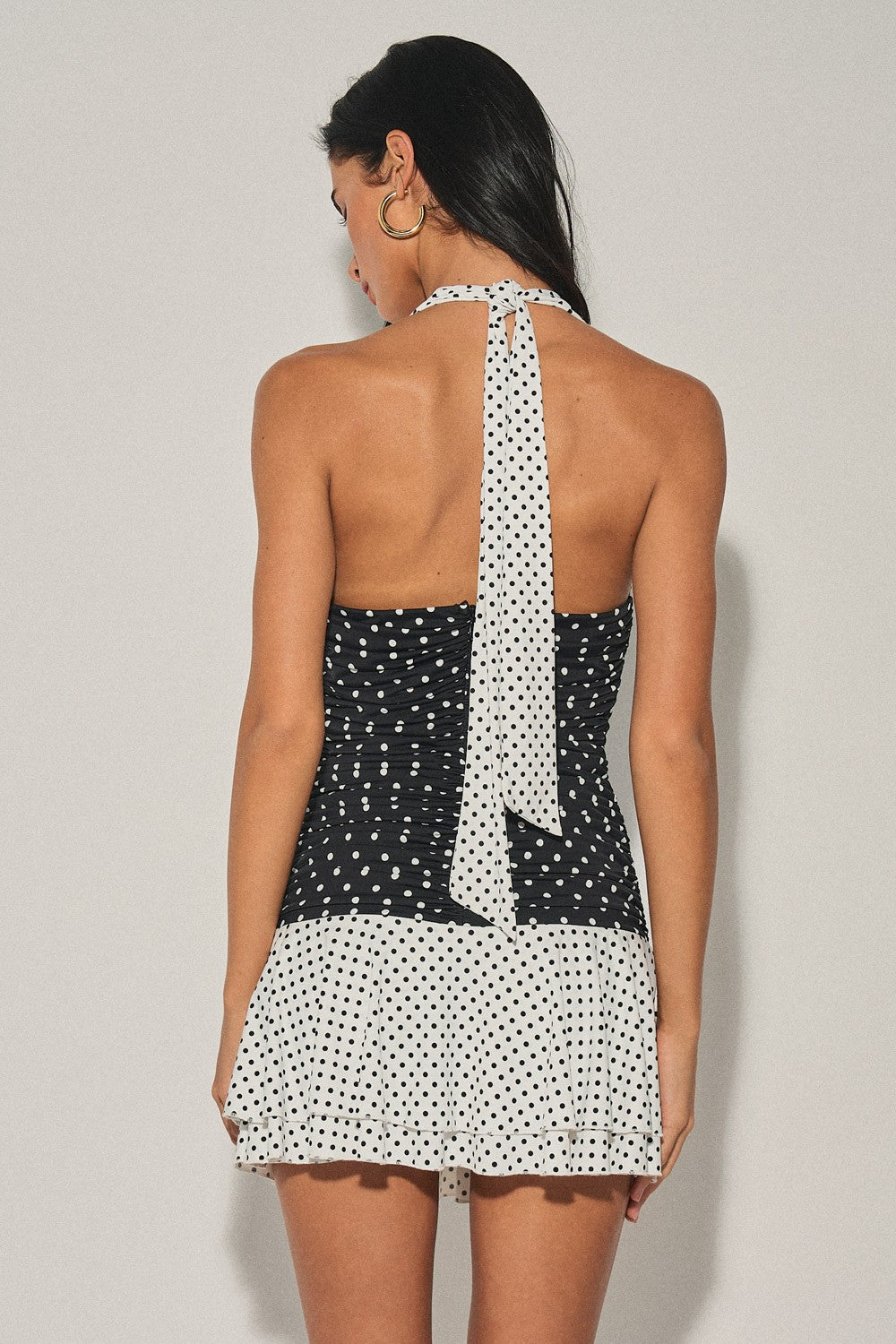Ladies Knit Halter Mini Dress