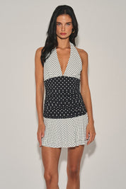 Ladies Knit Halter Mini Dress