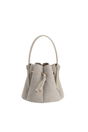 Laguna Mini Light Gray Recycled Vegan Suede Top Handle Bag