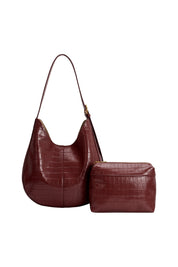 Stefanie Burgundy Recycled Vegan Leather Tote Bag