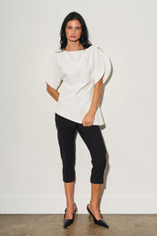 Ladies Woven Balloon Sleeve Top