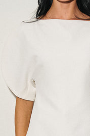 Ladies Woven Balloon Sleeve Top
