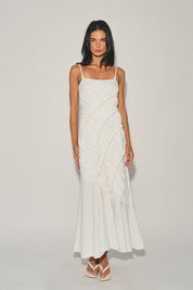 Ladies Knit Long Draped Dress