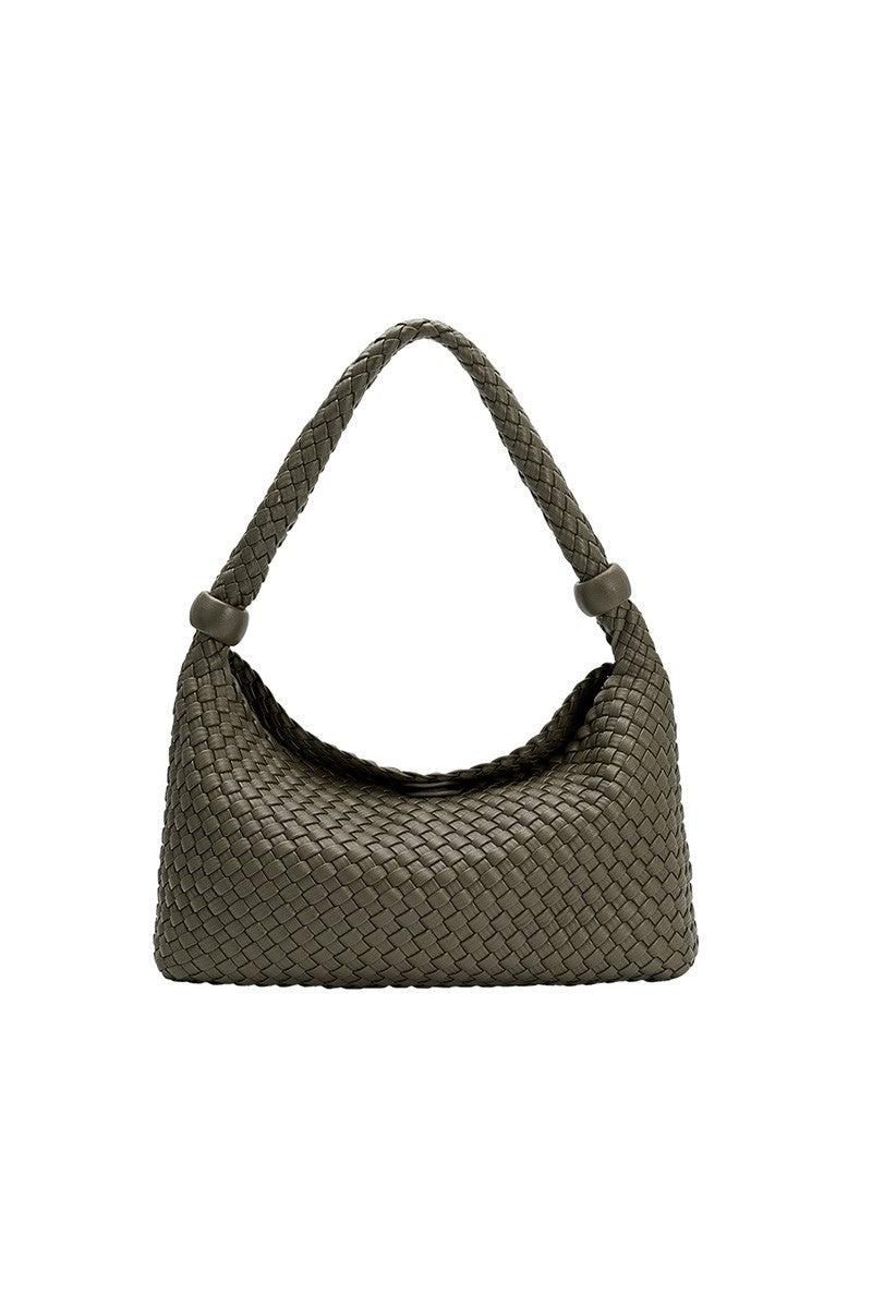 Quinn Olive Recycled Vegan Shoulder Bag