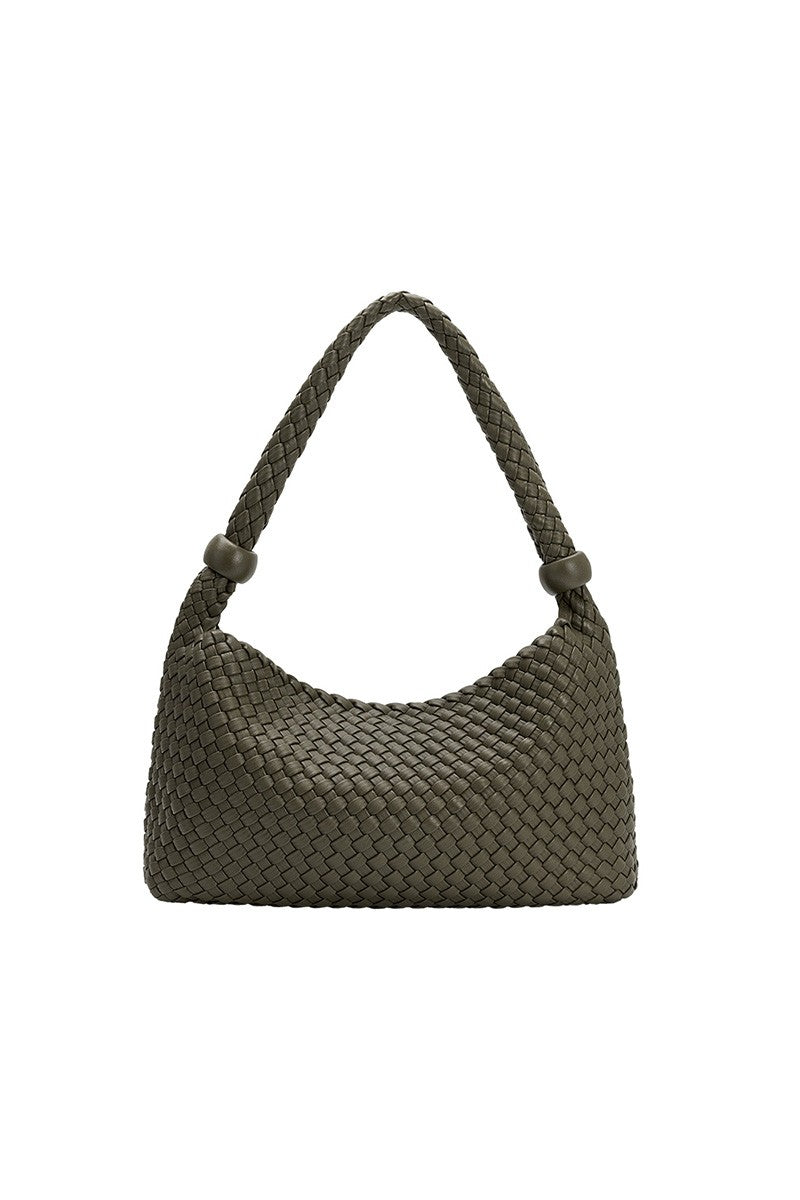 Quinn Olive Recycled Vegan Shoulder Bag