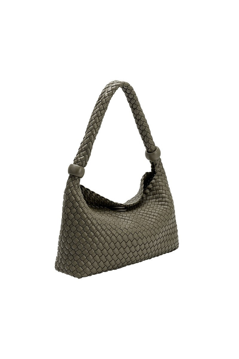 Quinn Olive Recycled Vegan Shoulder Bag