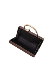 Raya Espresso Vegan Leather Crossbody Bag