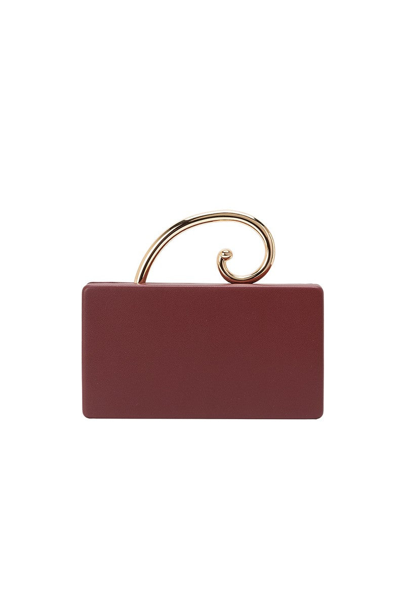 Raya Burgundy Vegan Leather Crossbody Bag
